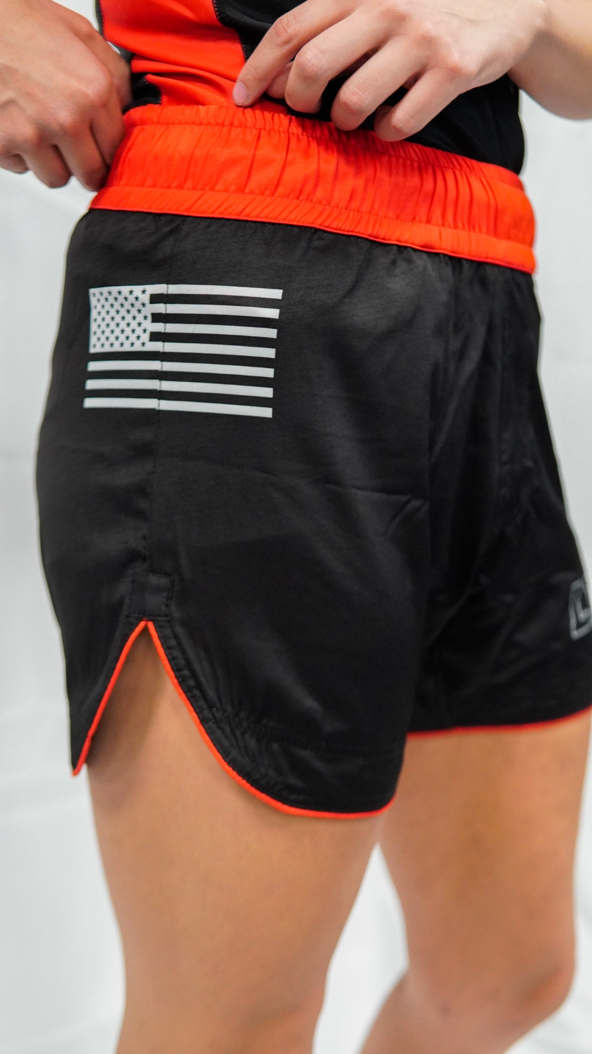 Women's Elevate V1. Fight Shorts. Red