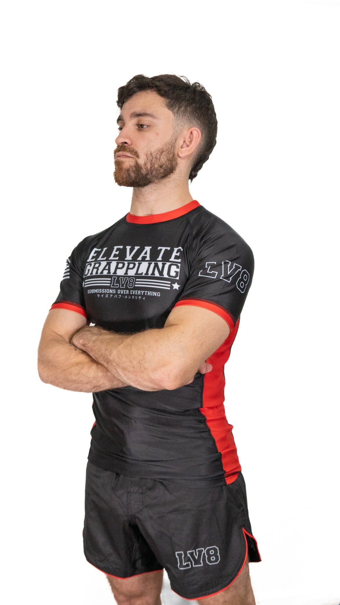 Elevate V1. Fight Shorts - Red. - Elevate Athletic Club