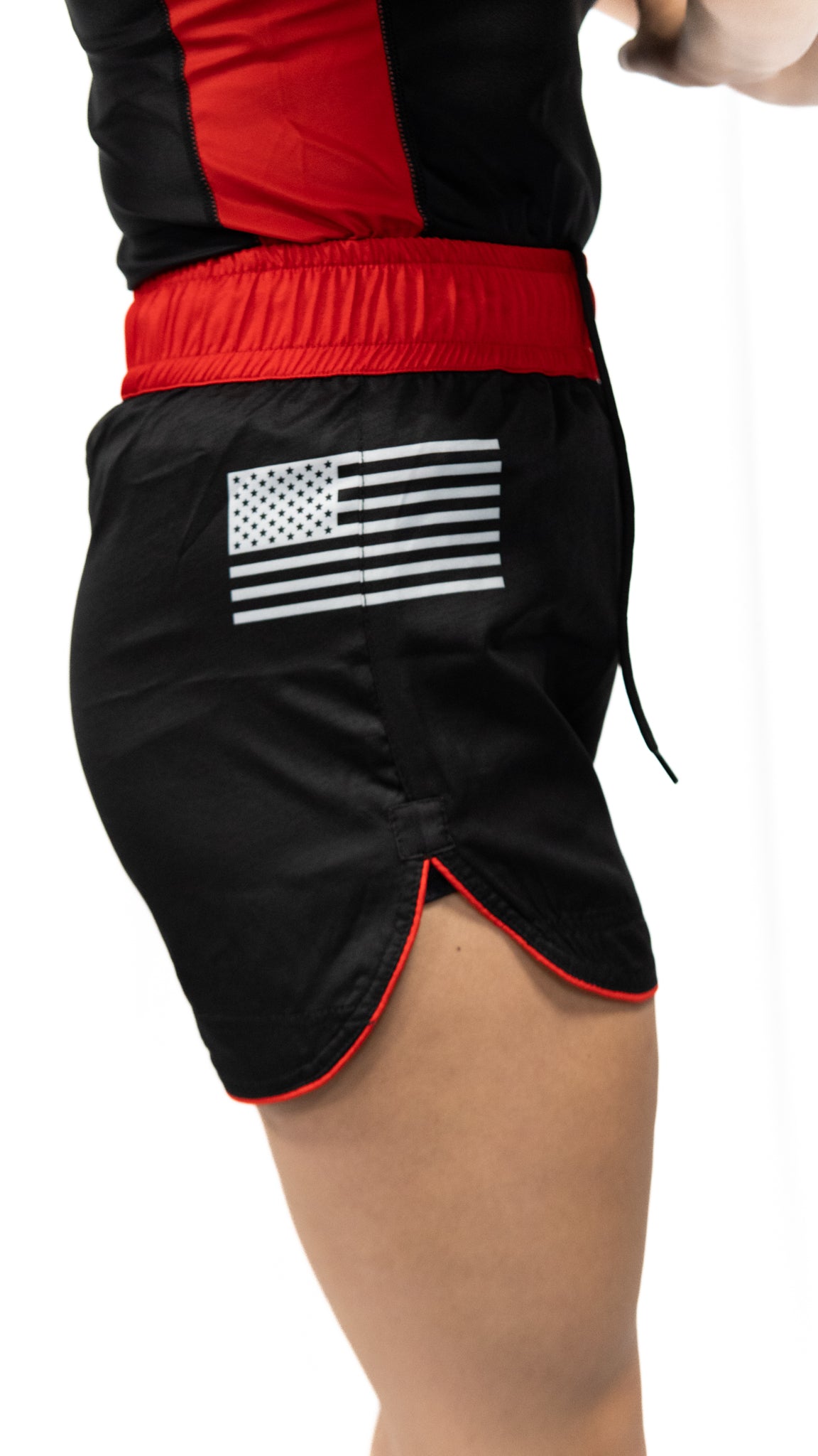 Women's Elevate V1. Fight Shorts. Red