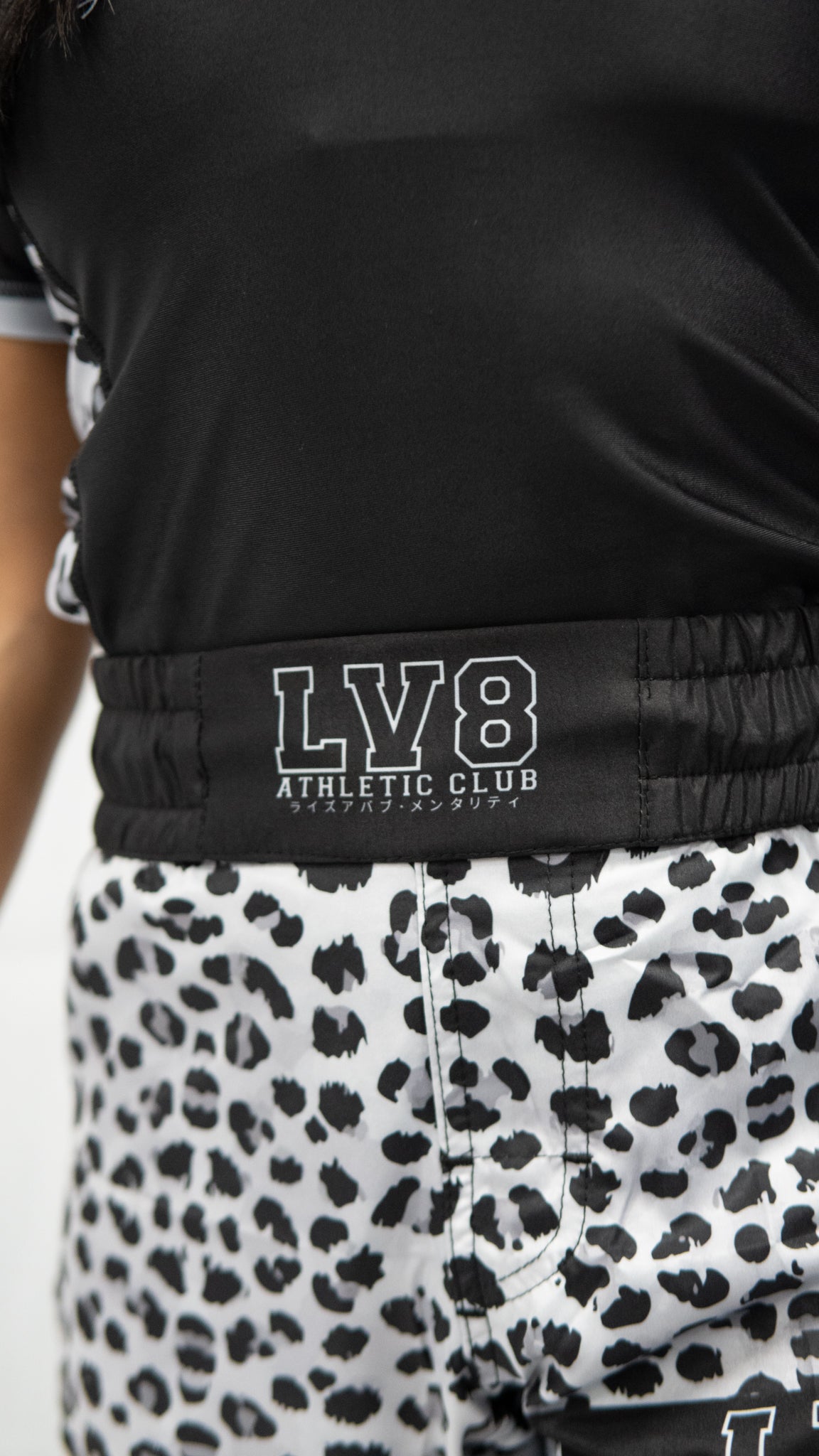 Women's Elevate V1. Fight Shorts. Snow leopard