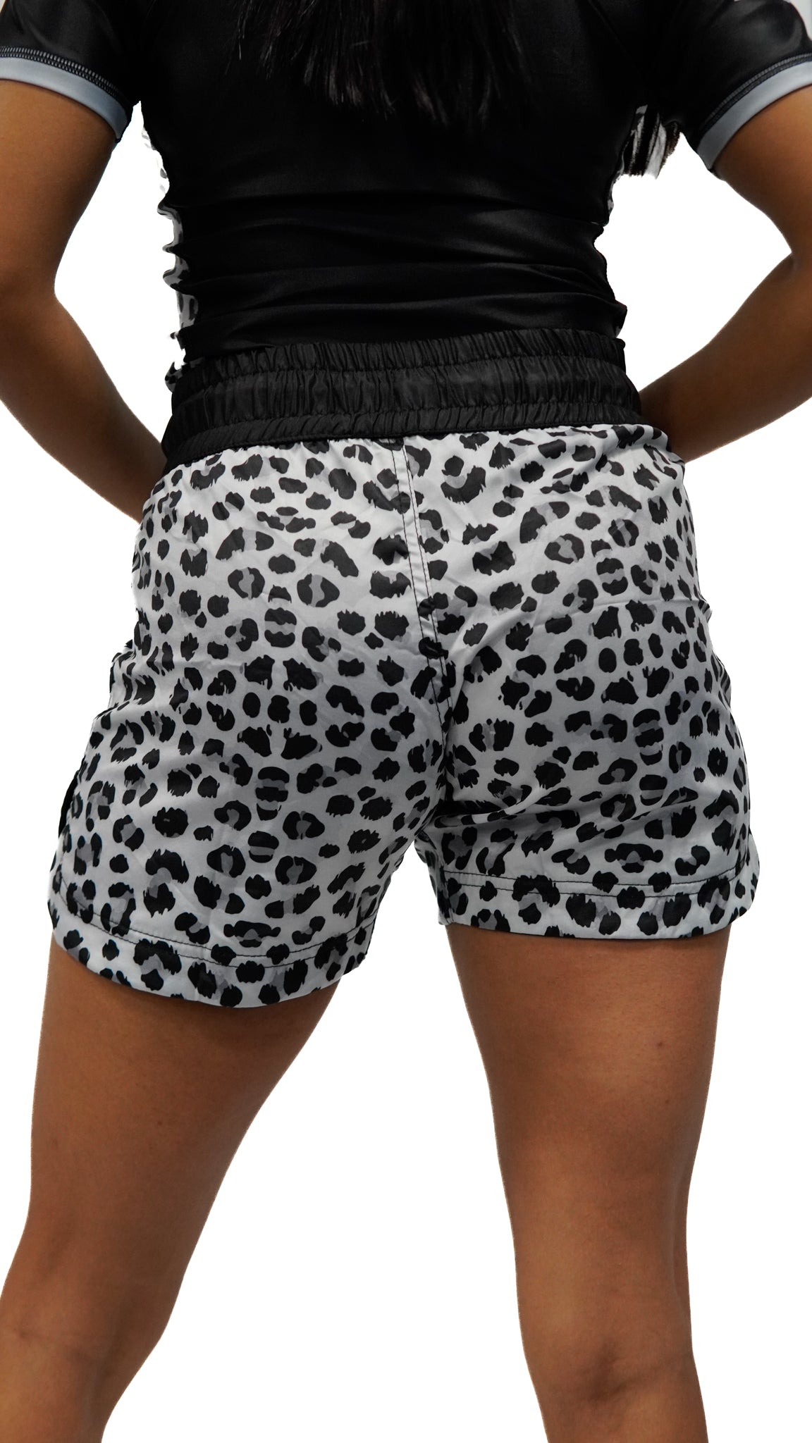 Women's Elevate V1. Fight Shorts. Snow leopard