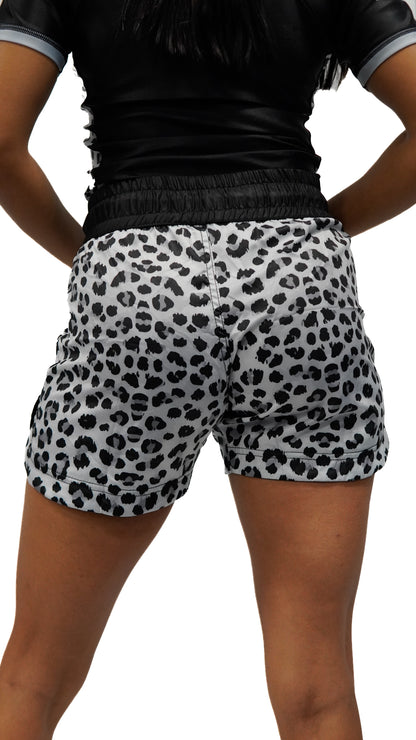 Women's Elevate V1. Fight Shorts. Snow leopard