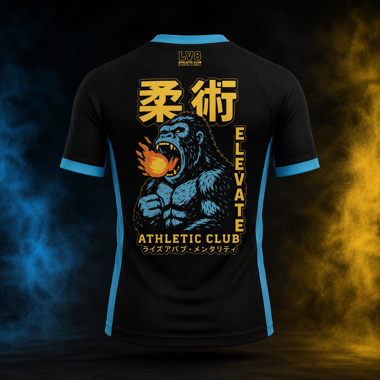 Blazing Ape kids BJJ rashguard back view