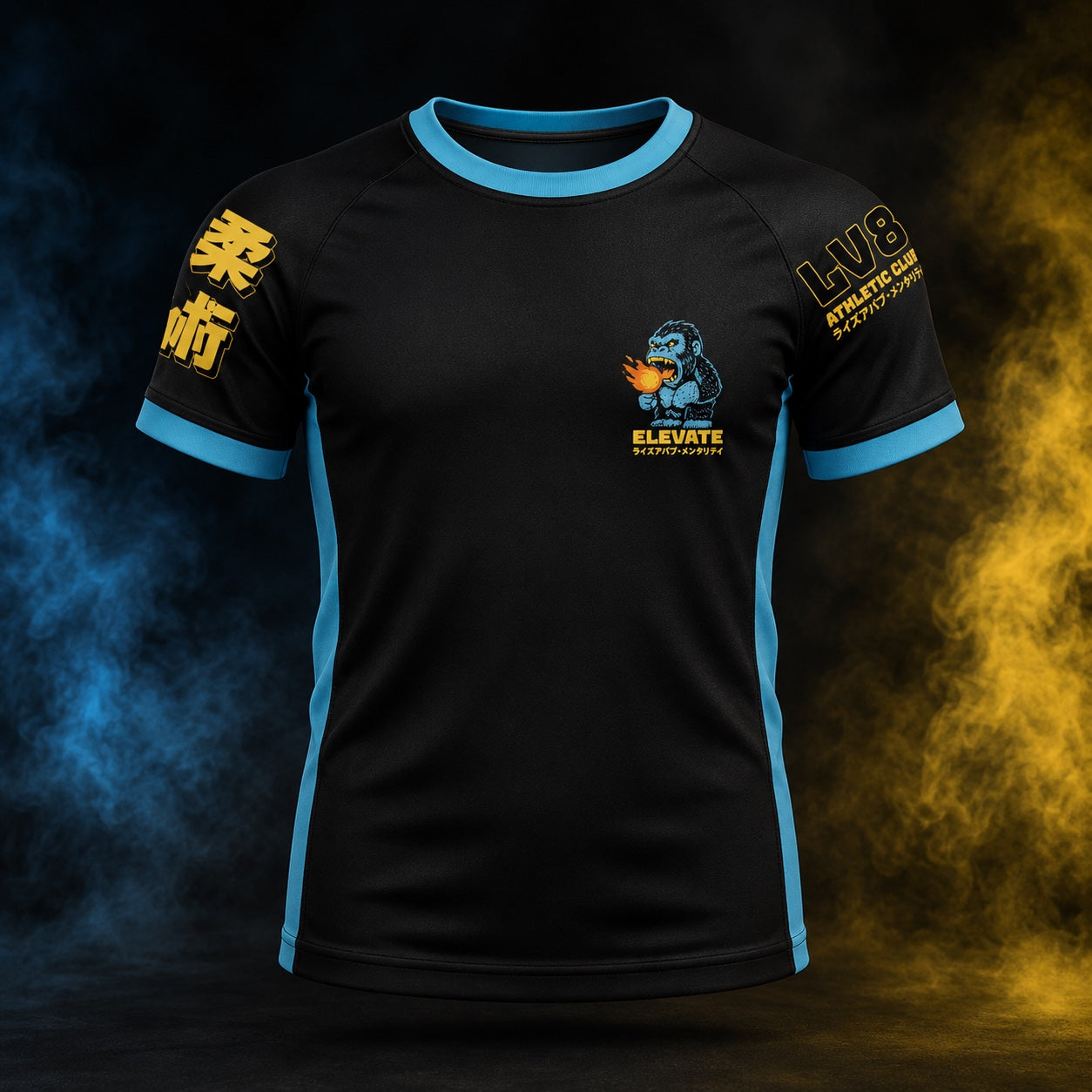 Blazing Ape kids BJJ rashguard front view