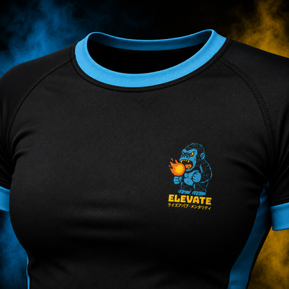 Blazing Ape women's rashguard front detail