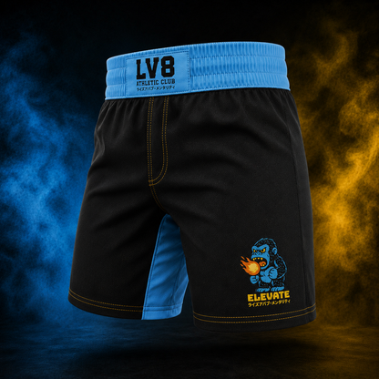 Blazing Ape women's BJJ shorts side logo view